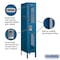 Salsbury Industries 1 Tier Vented Locker, 12"Wx66"Hx18"D, 1 Door, Blue, Unassembled 71158BL-U - alternate 3